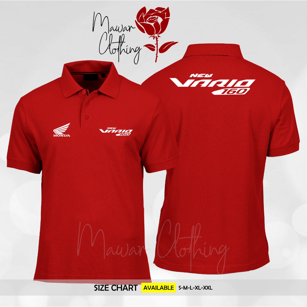 Polo shirt / Kaos Polo / Kaos Kerah Honda New Vario 160 Brand New Perfection / Kaos Poloshirt New Va