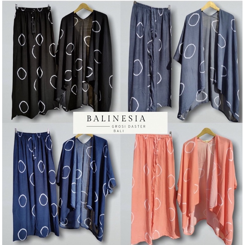 setelan Cardigan kilot shibori Dori Mori original XXL