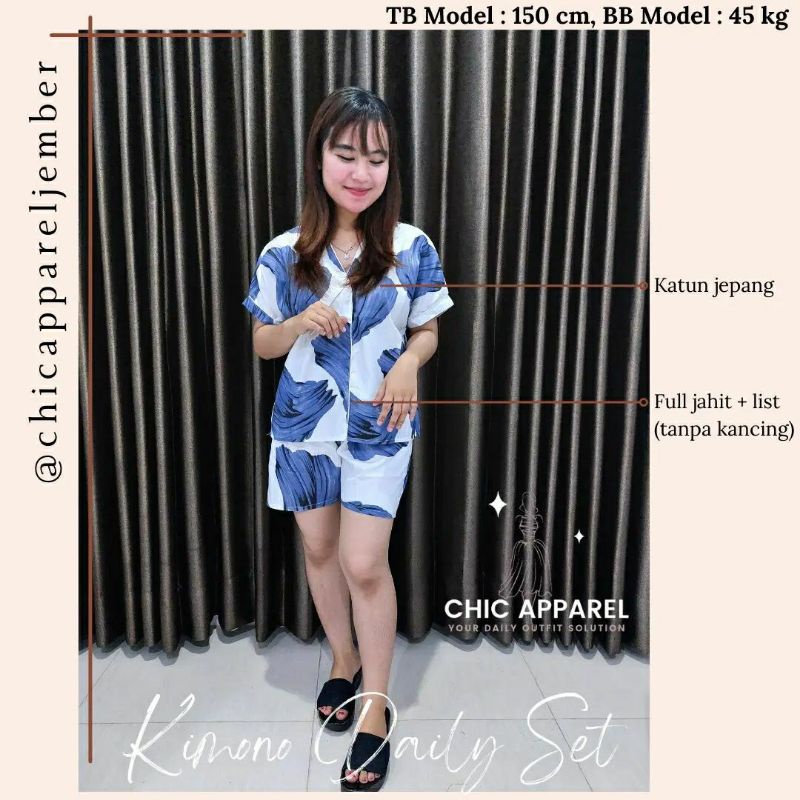 DAILY SET KIMONO KATUN JEPANG / ONE SET KIMONO WANITA / PIYAMA WANITA KIMONO / BAJU WANITA JEPANG (J