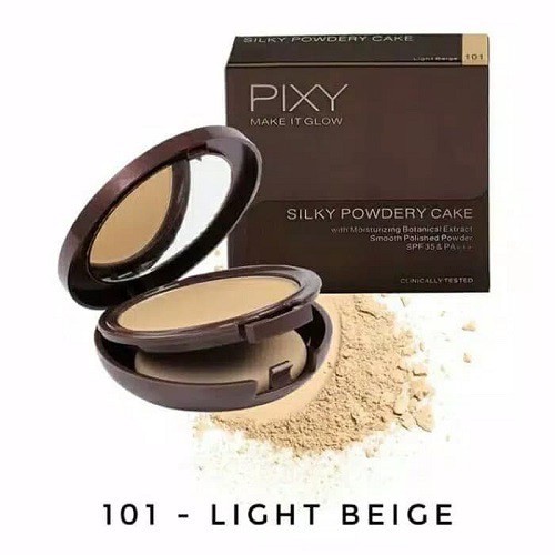 Ningrum Kecantikan Kosmetik Wajah Bedak Padat Pixy Make it glow Silky Powdery Cake Reguler | Silky Powdery Cake Reffill - 8013 | 8013