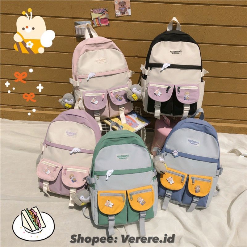 Joshee tas ransel wanita Backpack wanita Backpack pria tas sekolah Tas