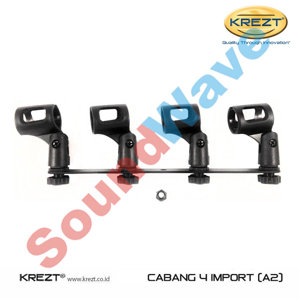 Krezt A2 import | Mic Splitter Besi Cabang 4 Holder Untuk Stand Microphone Jepitan Mik Microphone