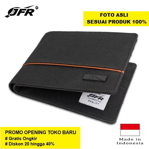 JFR Dompet Pria Bahan Kulit Canvas GM-JP37 Grande Series Jennifer Wallet