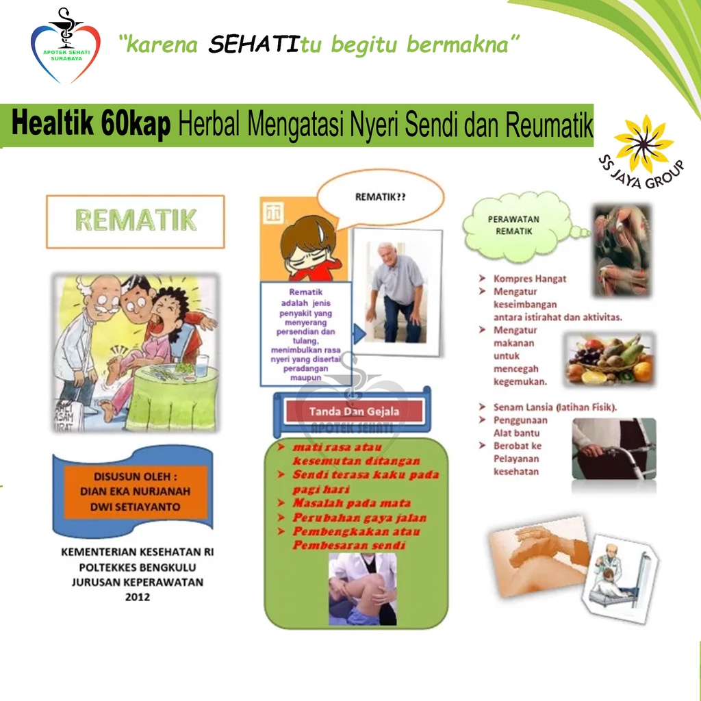 Healtik Obat Herbal Nyeri Sendi Reumatik dan Asam Urat