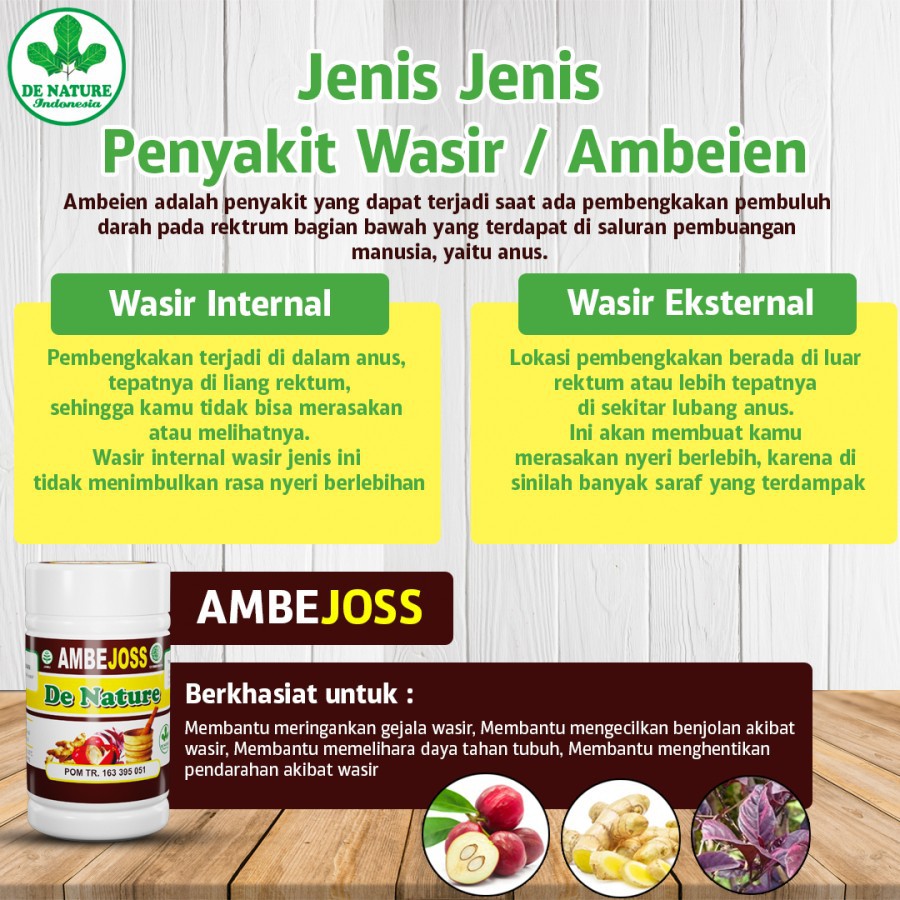 Ambejoss Obat Herbal Ambeien Wasir De Nature Stadium 1 - 4 Herbal ORIGINAL 100%  DENATURE OFFICIAL INDONESIA-4