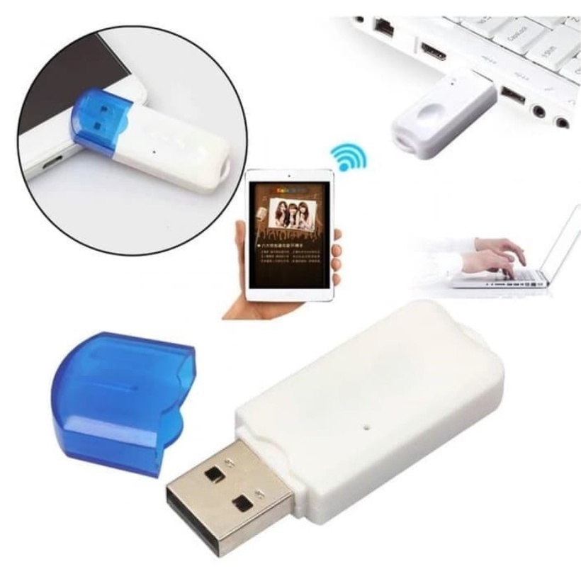 PA USB Bluetooth Audio Receiver With Mic Dongle Wireless HP Ke Speaker Aktif Music Non Kabel Portable