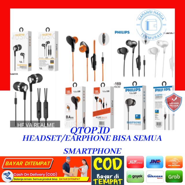 Earphone / Headset / Handsfree Philips VA-228 EXTRA BASS [GARANSI]