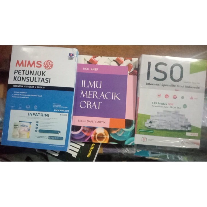 PAKET 3 BUKU Mims Vol 21 2021 - 2022 ISO VOL 53 TAHUN 2021 ILMU MERACIK OBAT 2020