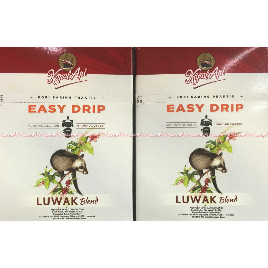 Kapal Api Easy Dip 5sachet Kopi Bubuk Saring Luwak Kopi Kapalppi Luwak