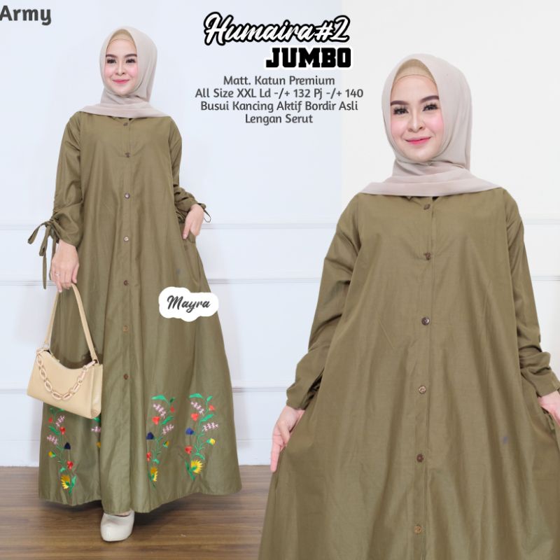 GAMIS JUMBO BORDIR HUMAIRA KATUN MAXY LD 132 XXXXXL