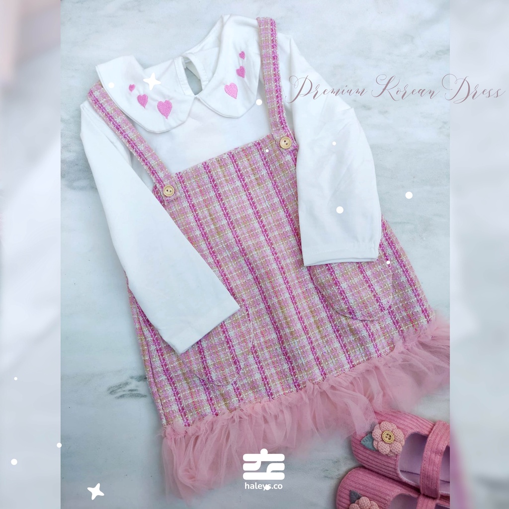 Kado Anak Perempuan 1 Tahun Dress Korean Girl / Kado ulang tahun perempuan tema korea / Kado bayi/ Babygirl Gift / Kado Lahiran / Giftbox baby / Kado bayi perempuan/ Haleys.co/ Kado bayi cewe