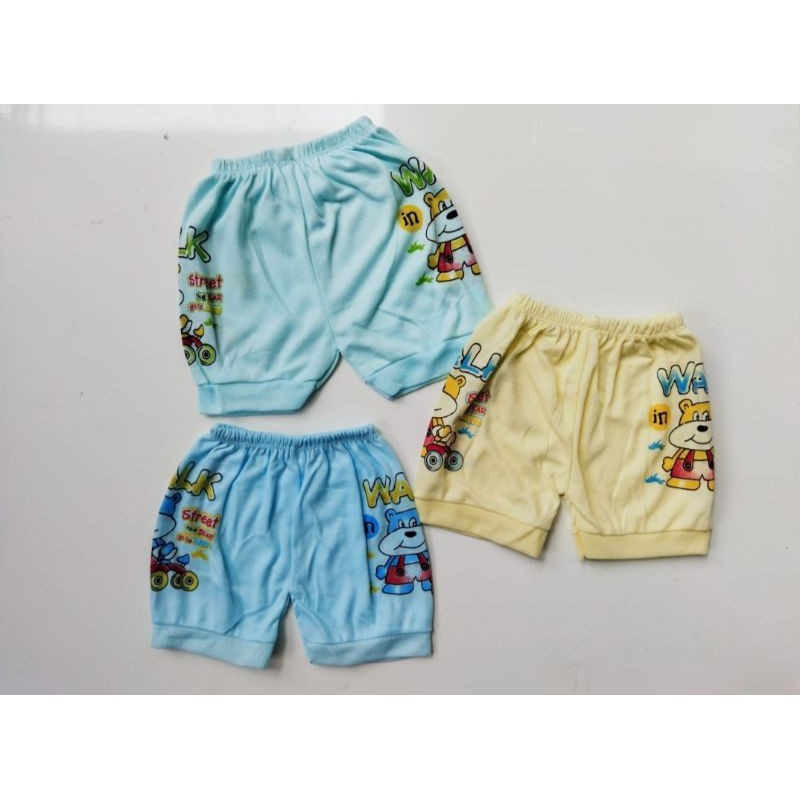 3 pc Celana Pendek Bayi Harian Lembut AL IL