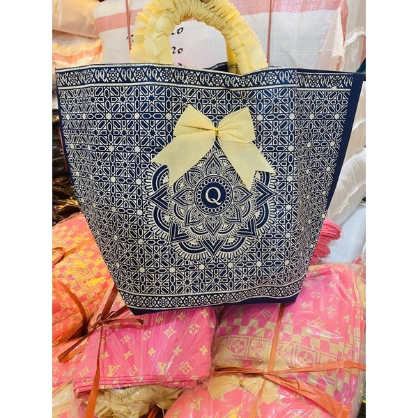 HARGA LUSIN ISI 12 BIJI- TAS HAJATAN RENDA 22x22x30 WARNA NO REQ -BATIK TENGAH