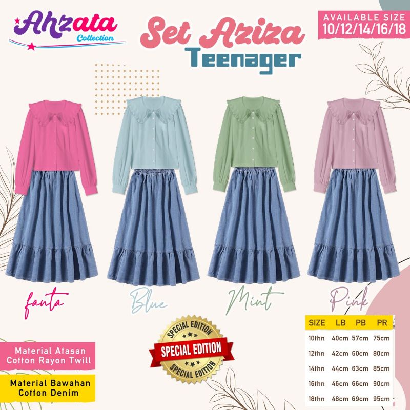 Ahzata- setelan rok remaja perempuan