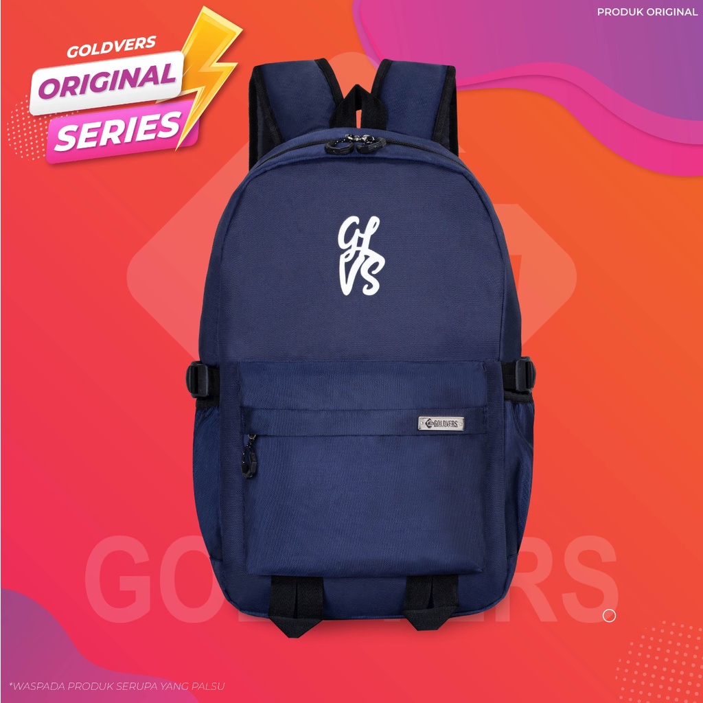 GOLDVERS Ransel Sekolah Anak Laki-Laki BackPack Tas SD SMP Punggung Laptop Sekolah IMPORT-Modern Blue
