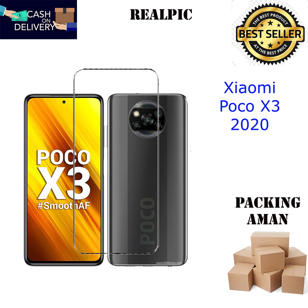 Tempered Glass Xiaomi Poco X3 2020 Screen Protector Anti Gores