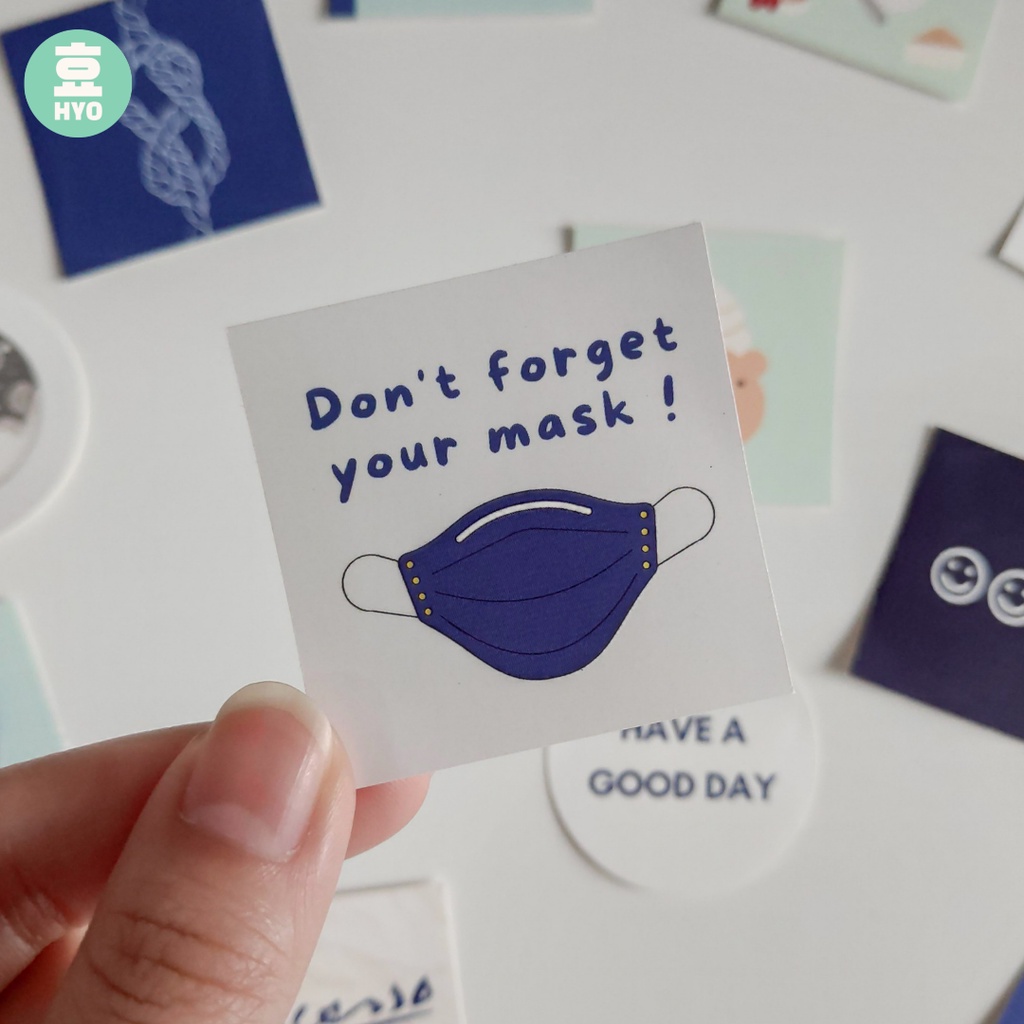 

[HYO] 1 pcs Cute Decoration Sticker Blue Series