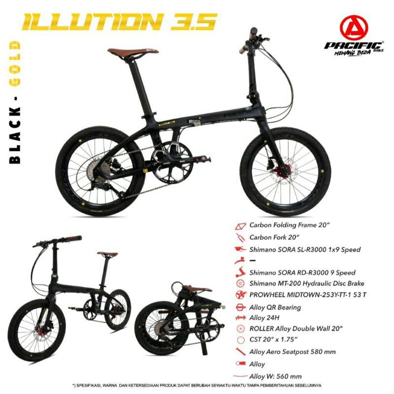 SEPEDA LIPAT PACIFIC 20 INCH ILLUTION 3.5 PACIFIC