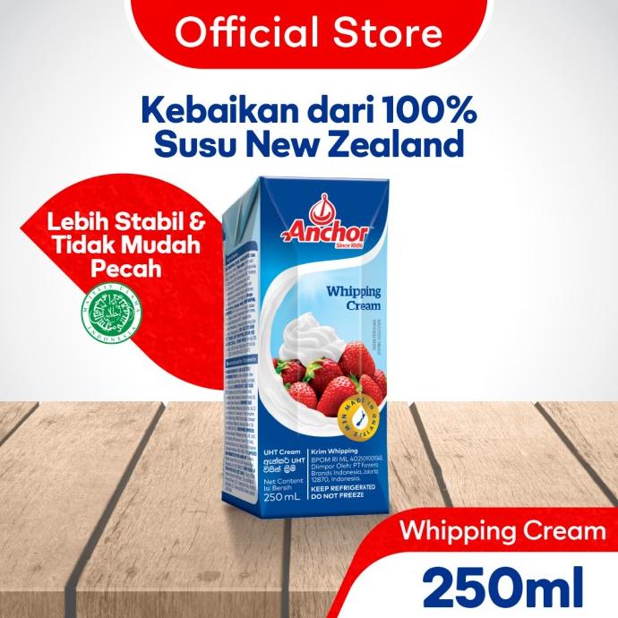 

Anchor Whipping Cream 250ml TERLARIS TERPERCAYA ORIGINAL