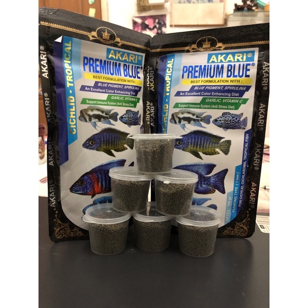 Pelet AKARI PREMIUM CICHLID Premium RED YELLOW BLUE MAXI (10 gr) | 1mm |