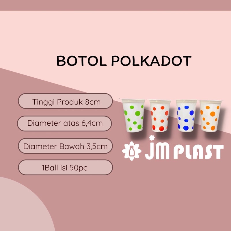 GelasPlastikPolkadot200ml
