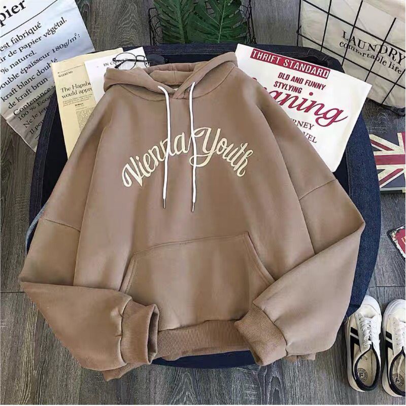 Hoodie sweater wanita VIENNA YOUTH BORDIR fleece - Sweater wanita terbaru