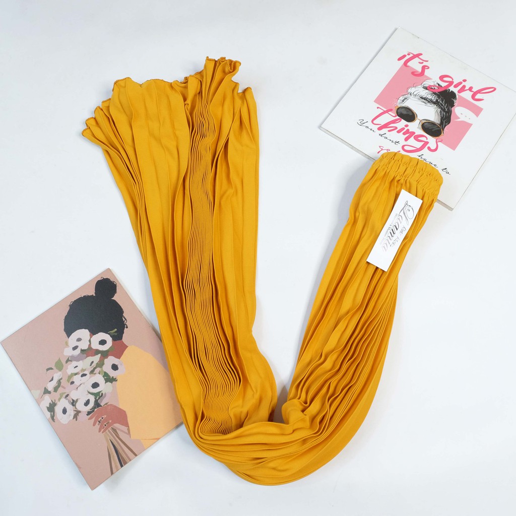 ROK PLISKET KLOK MAYUNG HYGET BY LAAMIA HIJAB-mayung hyget_mustard