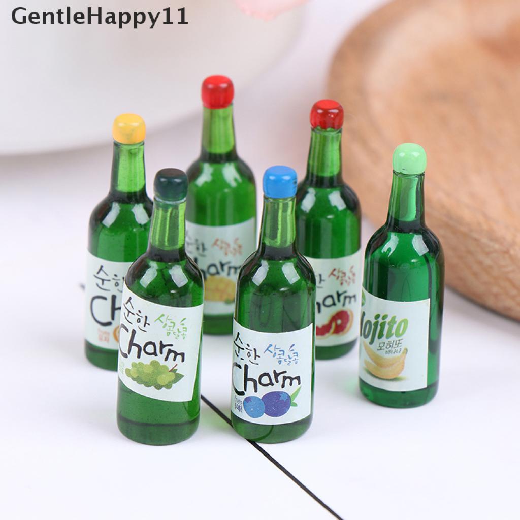 Gentlehappy 5Pcs Miniatur Botol Jus Buah Aksesoris Dapur Rumah Boneka 1: 12