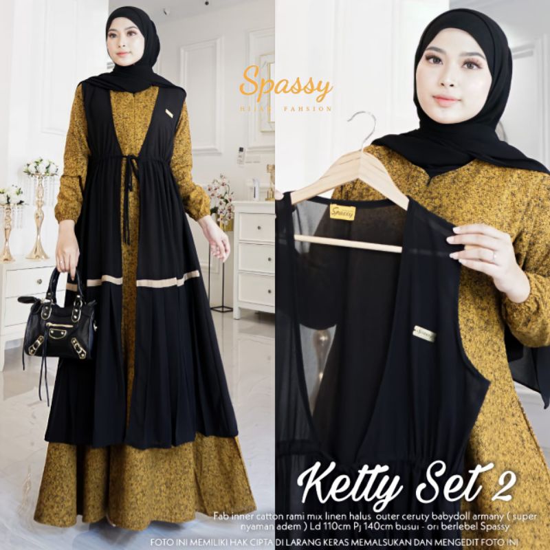 KETTY SET #2 LABEL JASMINE / SETELAN GAMIS OUTER VIRAL LD110 INNER KATUN RAMI MIX OUTER CERUTY BUSUI