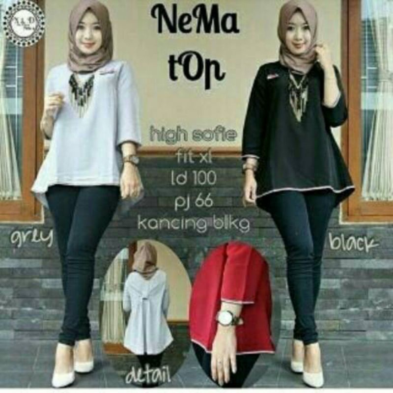 Nema top atasan wanita blouse fashion remaja