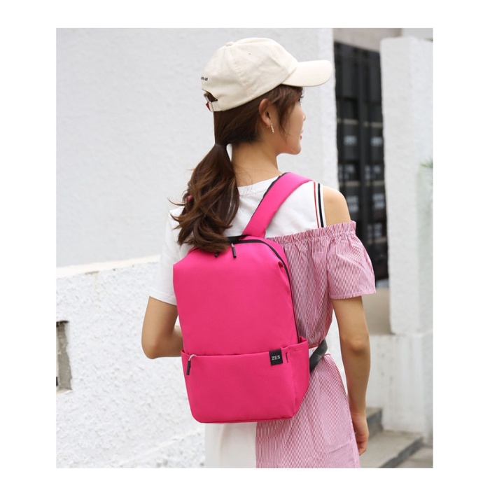 Promo Backpack Tas Ransel Sekolah Kuliah Wanita Pria Populer Colorful