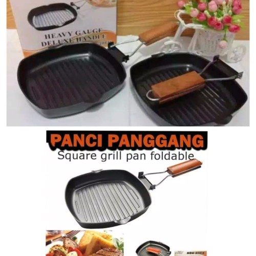 Square Foldable BBQ Grill Pan / Alat Pemanggang / Teflon Panggangan Barbeque