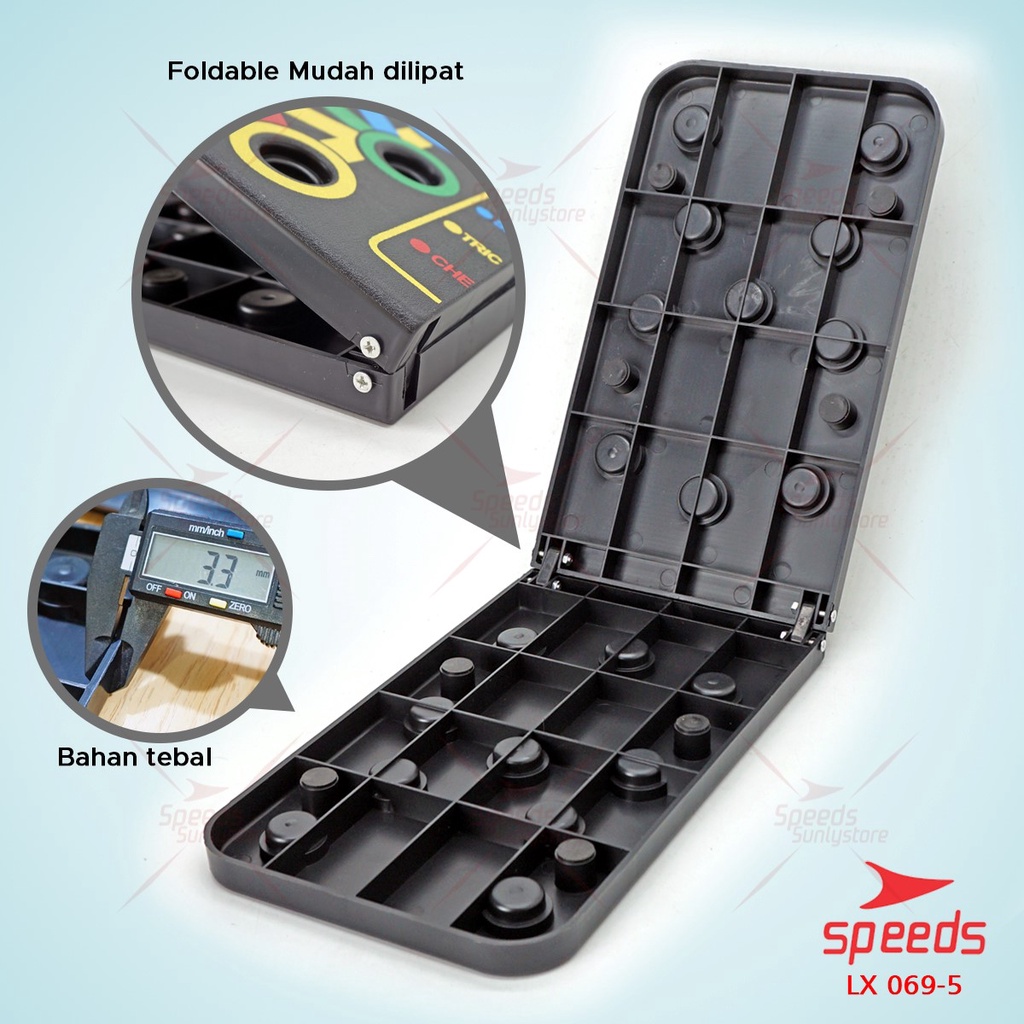 SPEEDS Push Up Board Push Up Stand Alat Fitness Alat Push Up Portable 069-5-6