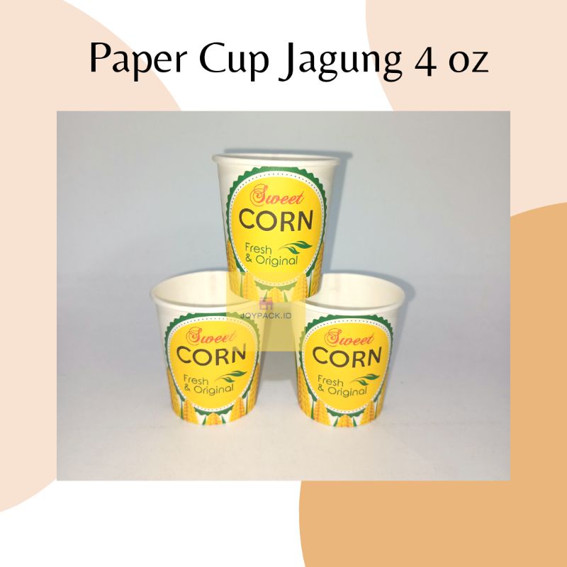 Paper Cup Jagung 4 oz / Jasuke / Gelas Kertas