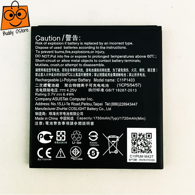 Baterai Battery Asus Zenfone 4 4s A450cg T00q Original 100 Shopee Indonesia