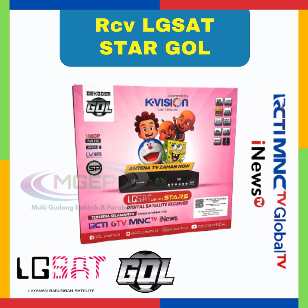 Receiver Lgsat Star 101 GOL Garmedia Free MNC GRUP &amp; voucher 50 rb inject