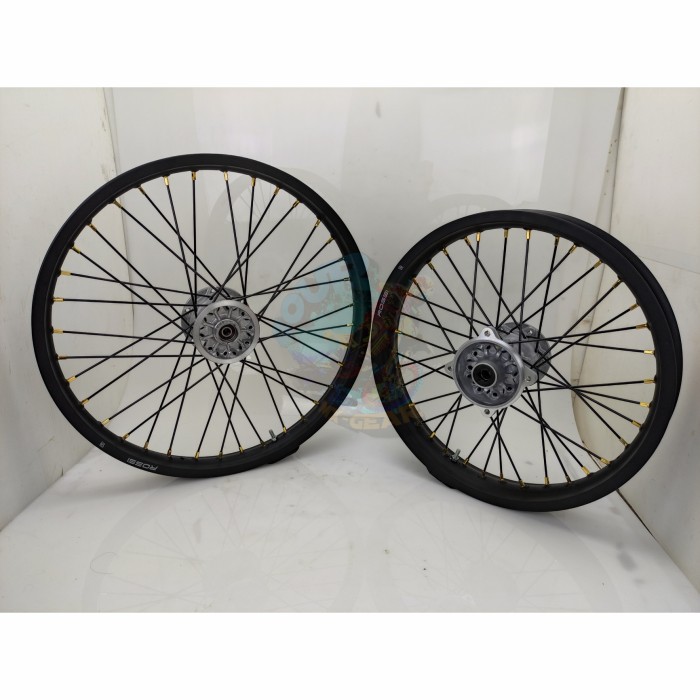VELG SET CROSS TRAIL KLX 21 18 ROSSI HITAM