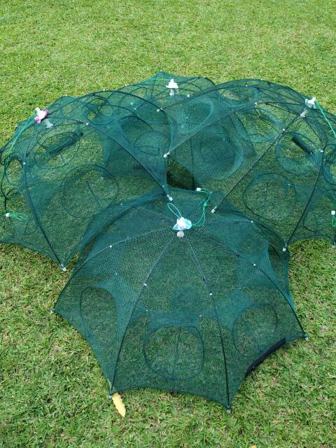 Jaring Pancing Ikan Hexagonal 8 Hole Fishing Net Trap Cage