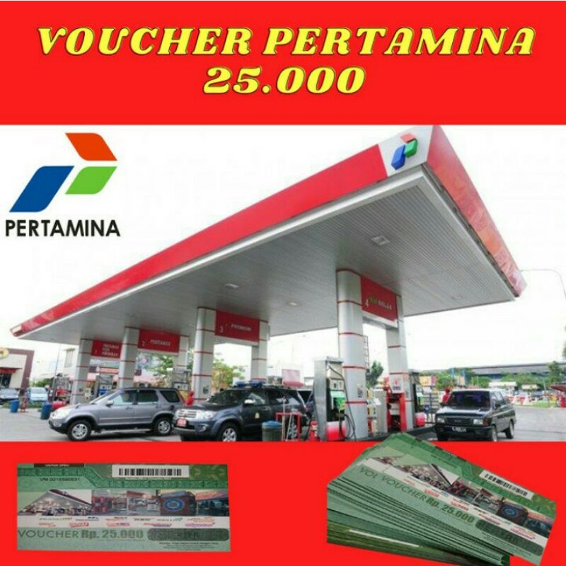 voucher pertamina bensin bbm spbu Rp. 25.000,-