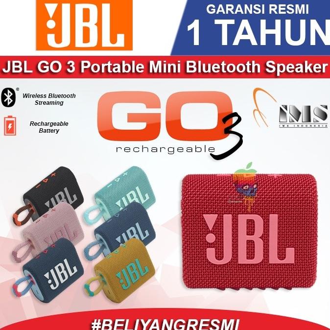 JBL GO 3 PORTABLE SPEAKER BLUETOOTH - GARANSI RESMI IMS 1 THN JBL GO3 FBGDF64654