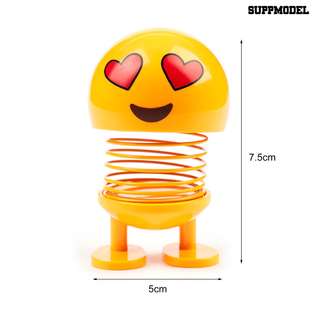 Suppmodel Boneka Pegas Smiley Face Kepala Bergoyang Untuk Dashboard Mobil