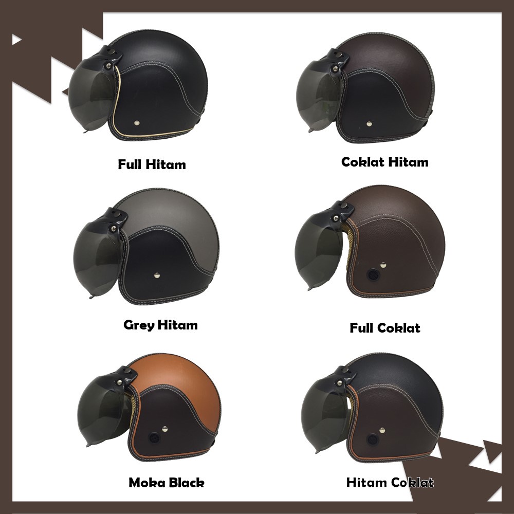 Helm Bogo Full Kulit PP Murah