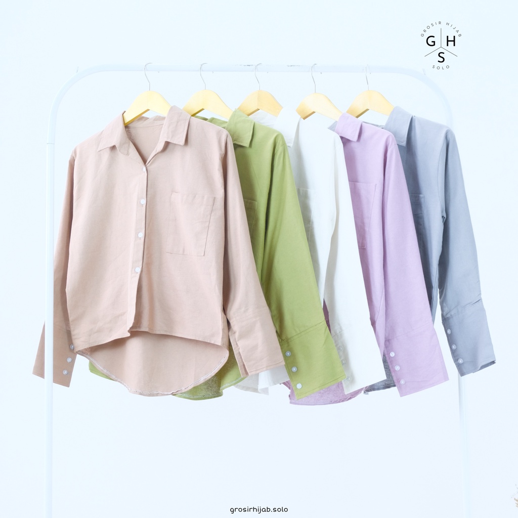 (MSB) KEMEJA CESSA OVERSIZE CROP RAMI LINEN