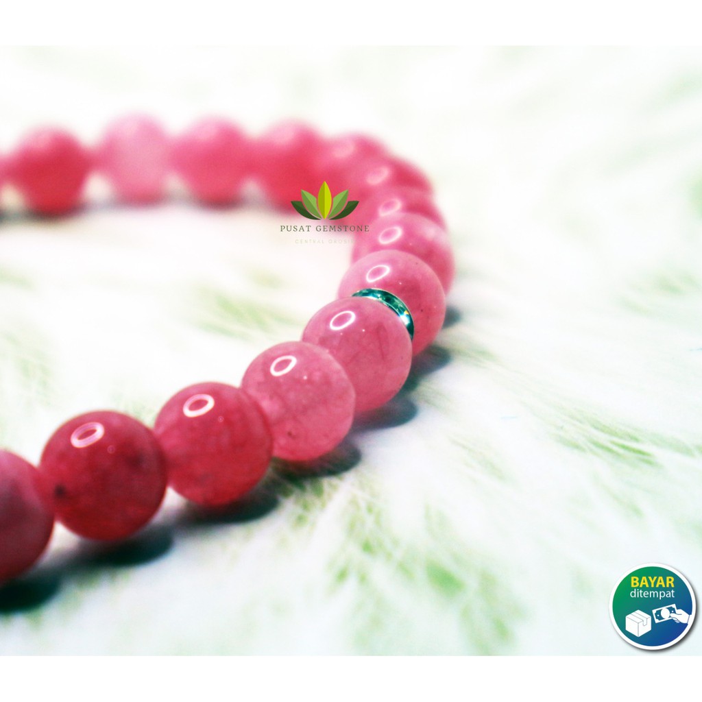 Tasbih Batu Giok Pink 33 Butir