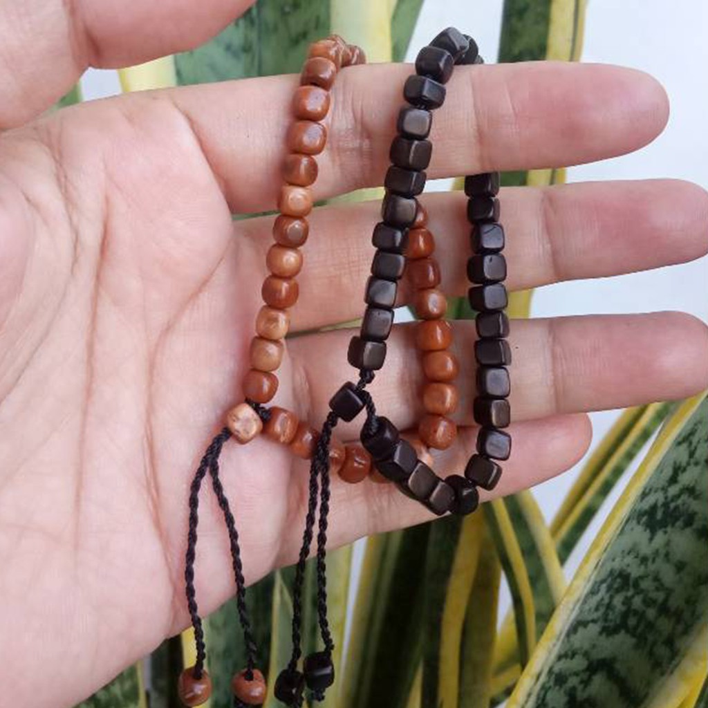 [✅COD] Gelang Tasbih Kayu Kesehatan 33 Butir Koka Kaokah Kokka Kaukah Kaoka Kokah Dadu Coklat Hitam Couple Pria Wanita Asli Original