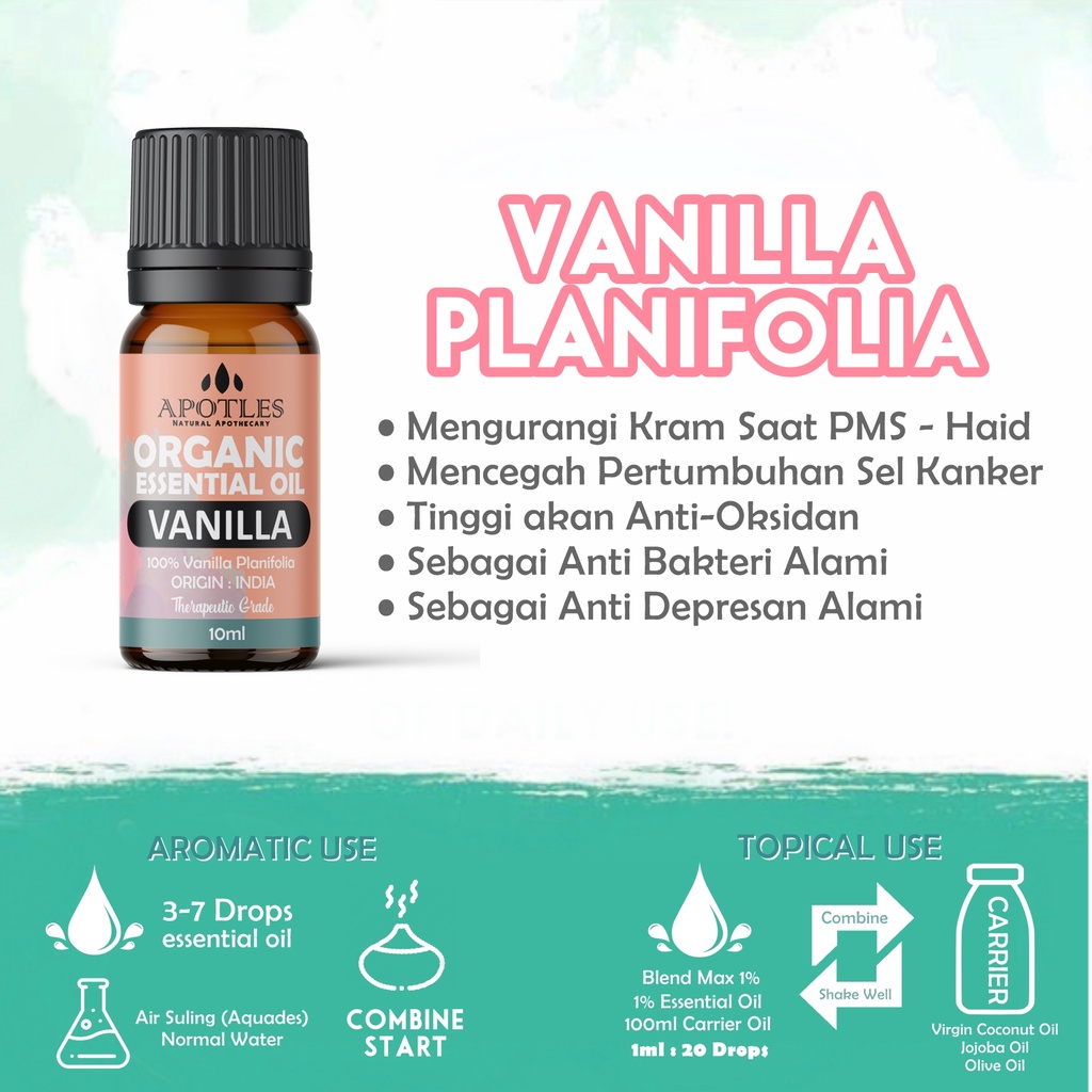 Vanilla Pure Essential Oil - Minyak Aromaterapi Vanilla Essential Oil 10ml