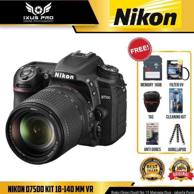 NIKON D7500 KIT 18-140 VR KAMERA NIKON D7500 PAKET murah