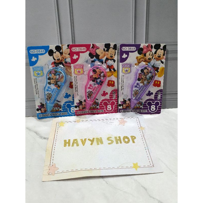 TIPEX ROLL/correction tape/tip-ex kertas/tipe-x karakter lucu kecil-Mickey 8M