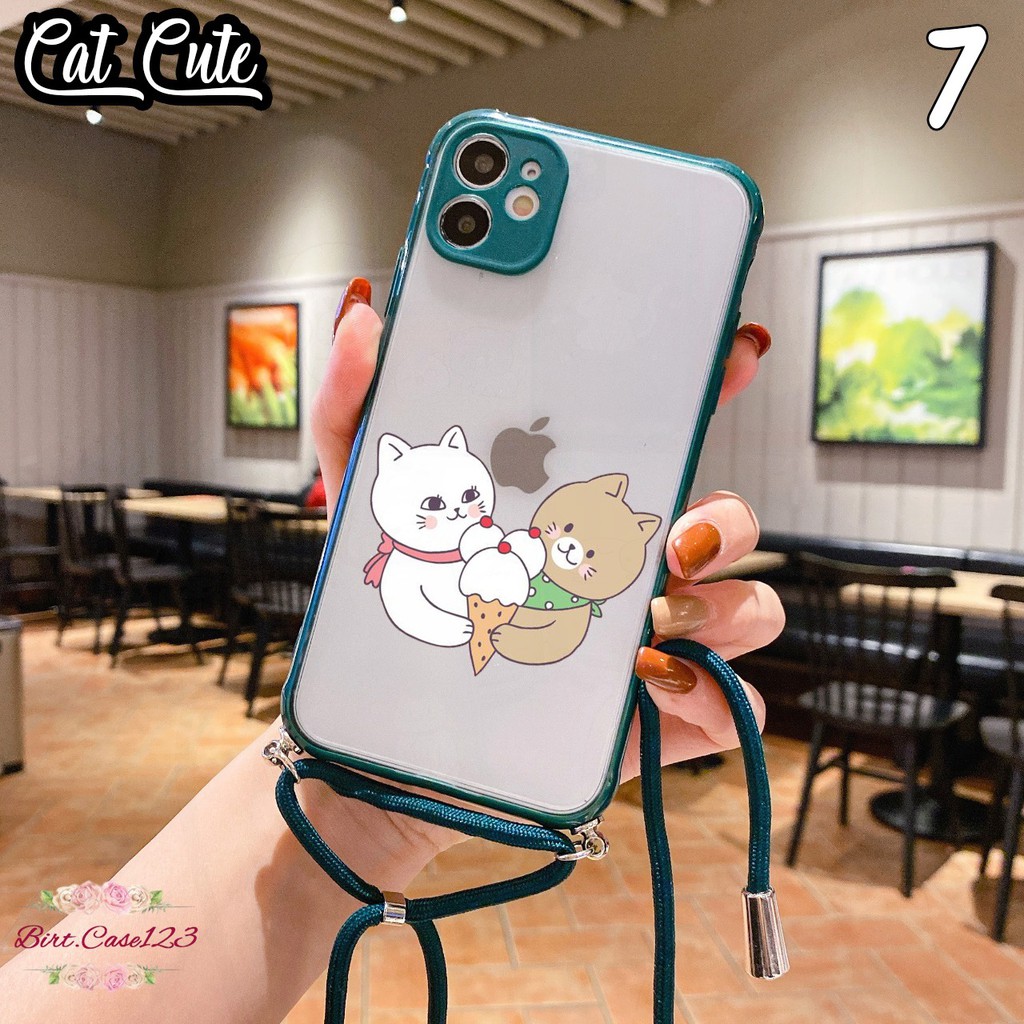 Softcase Slingcase Lanyard Choice CAT CUTE Samsung A10 M10 A10s A11 M11 A20s A21s A20 A30 BC3610