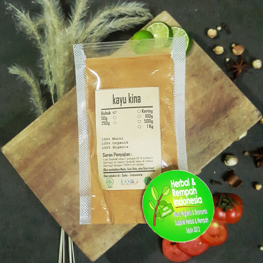 

Kayu Kina Bubuk - 50 GR / REMPAH / JSR / 100% MURNI